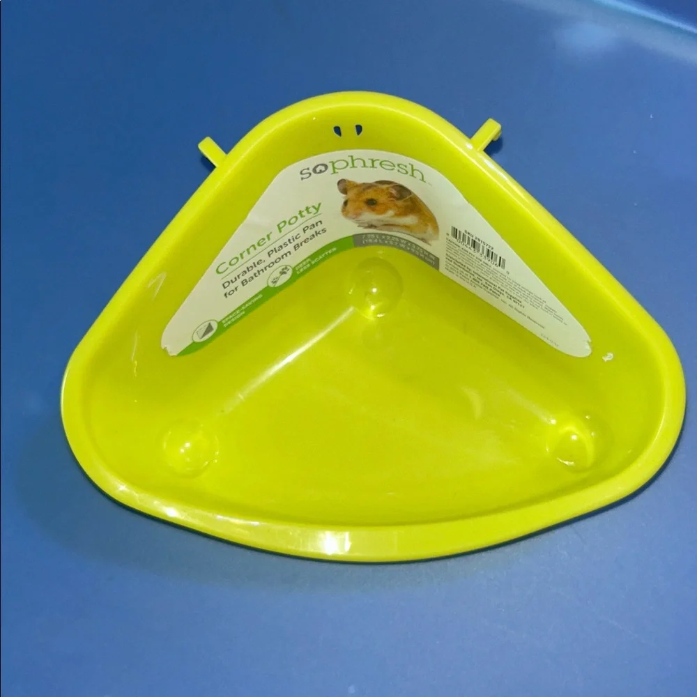 HP🎊🎊Yellow Corner Potty and dropper for Small Pets